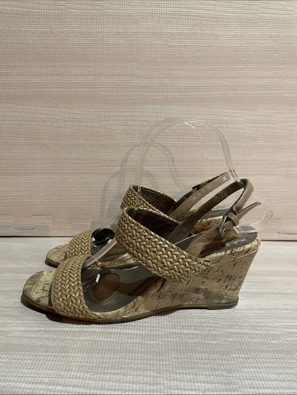 Women’s Life Stride Velocity With Memory Foam Cork Wedge Sandal